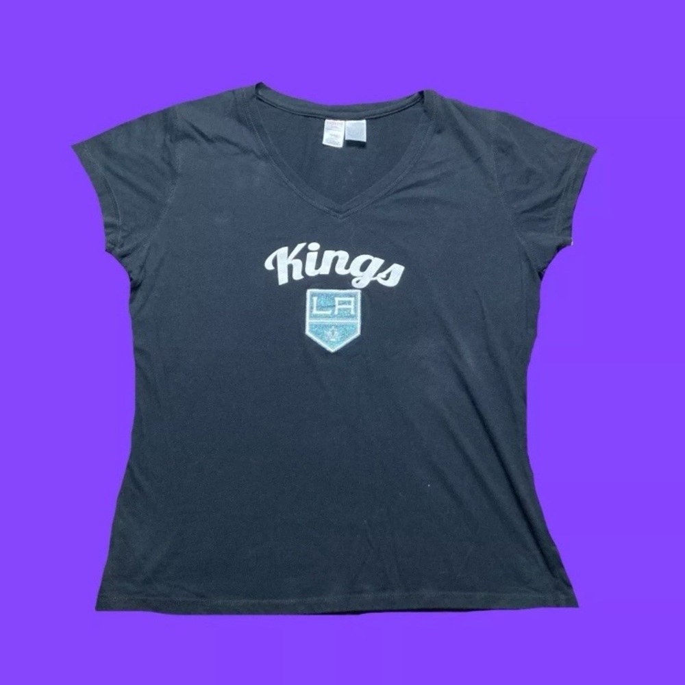 ☀️ Los Angeles Kings NHL Hockey Tee Womens Size XL Black